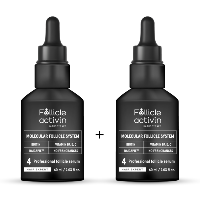 2x Profesjonelt Follicle Activin-serum for hodebunnen – 5x høyere konsentrasjon av aktive ingredienser